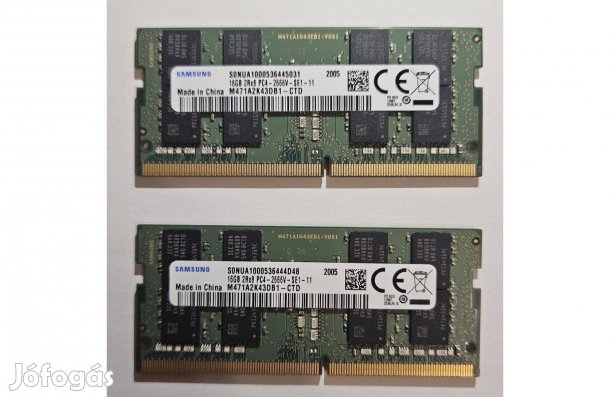 Samsung 16GB DDR4 notebook memória