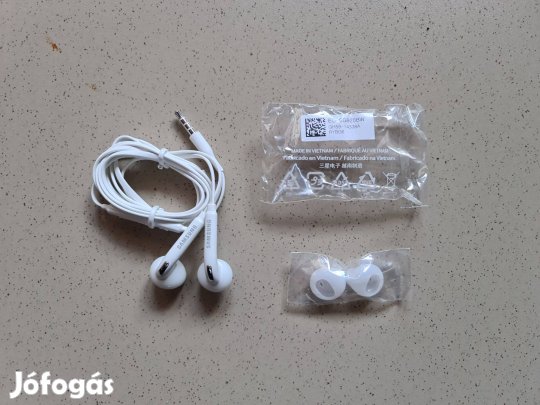 Samsung 3, 5 mm headset szilikon fehér fülhallgató eredeti gyári