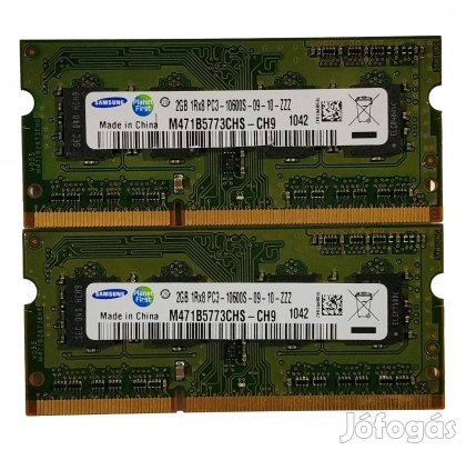 Samsung 4GB (2x2GB) DDR3 1333MHz laptop / notebook memória