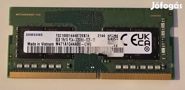 Samsung 8GB DDR4 SO-DIMM Laptop Notebook memória 3200Mhz