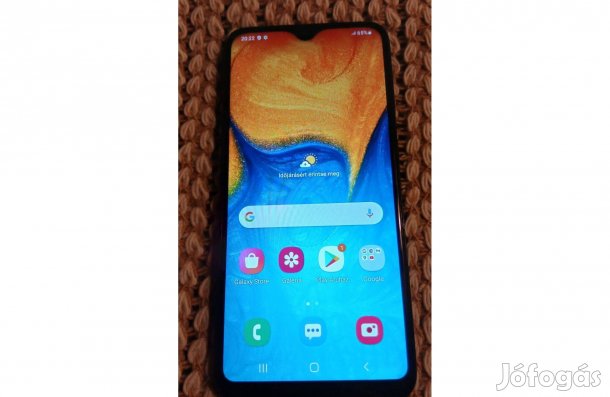 Samsung A20e Dual Sim fekete telefon, független