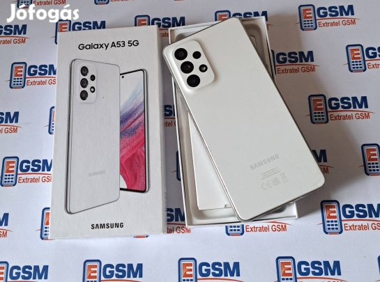Samsung A53 128GB Fehér Kártyafüggetlen Használt Mobiltelefon