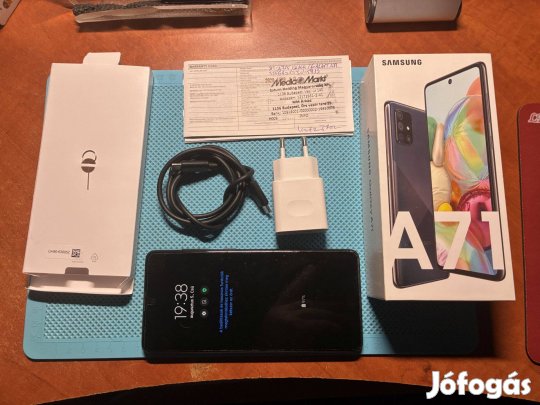 Samsung A71 128GB - Telefon+Töltő+Headset-Független DUAL SIM - Müködő