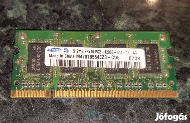 Samsung DDR2-533 MHz 512 MB laptop RAM modulok