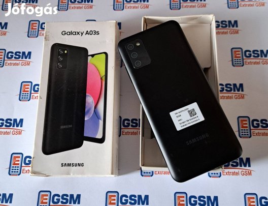 Samsung Galaxy A03s 32GB Fekete Kártyafüggetlen Használt Mobiltelefon