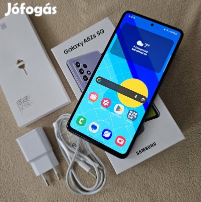 Samsung Galaxy A52s 5G 128GB full dobozos, fóliás! A52 S 5G