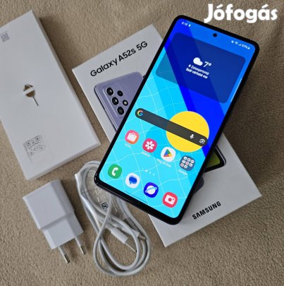 Samsung Galaxy A52s 5G 128GB full dobozos, fóliás! A52 S 5G!