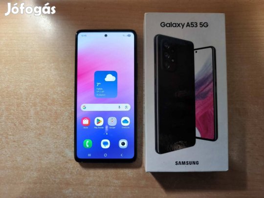 Samsung Galaxy A53 5G 6/128GB Dual Újszerű Fekete Garis !