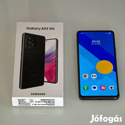 Samsung Galaxy A53 5G fekete 6/128GB független ajándék tokkal