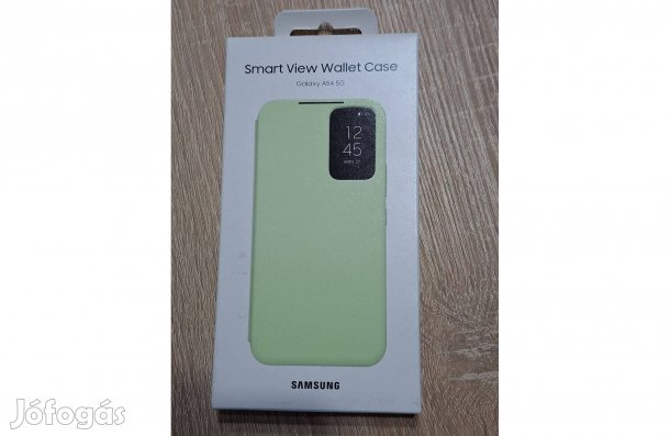 Samsung Galaxy A54 gyári Smart View Wallet könyv tok Lime