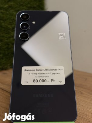 Samsung Galaxy A55 Kártyafüggetlen 256 GB, 12 hó garancia