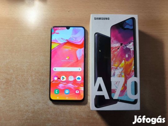 Samsung Galaxy A70 6/128GB Dual Független Fekete Garis !
