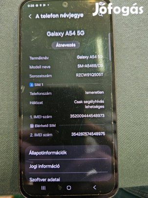 Samsung Galaxy A 54 okostelefon