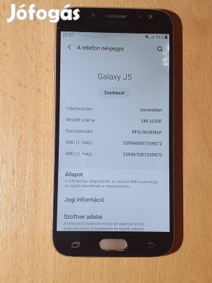 Samsung Galaxy J5 2017 hibás