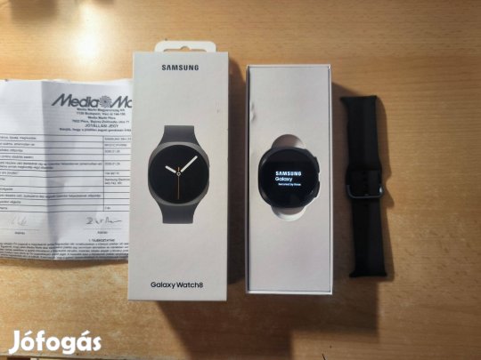 Samsung Galaxy Watch 8 44mm Okosóra Újszerű Mediam. Garanciával !