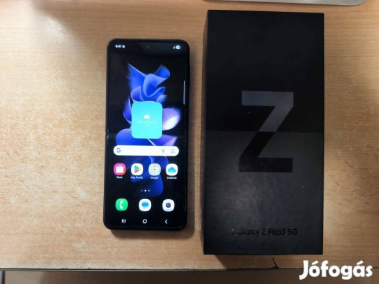 Samsung Galaxy Z Flip3 Flip 3 5G 8/256GB Független Fekete Garis !