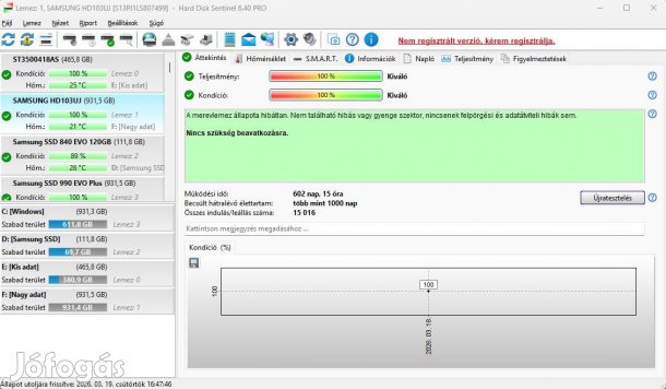 Samsung HD103Uj 1TB merevlemez