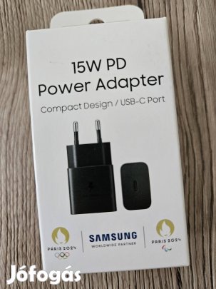 Samsung Hálózati töltő adapter USB-C csatlakozóval, 15 W, fekete
