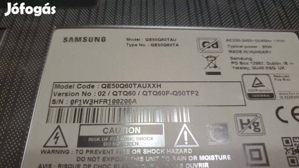 Samsung QE50Q60TAU LED LCD tv hibás törött alkatrésznek