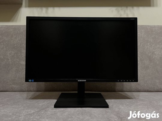 Samsung S24E450B állítható Monitor, Hama kábellel, HDMI átalakítóval