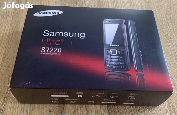 Samsung S7220 Ultra, Black-Red, Mobiltelefon, Új (0 Perces)