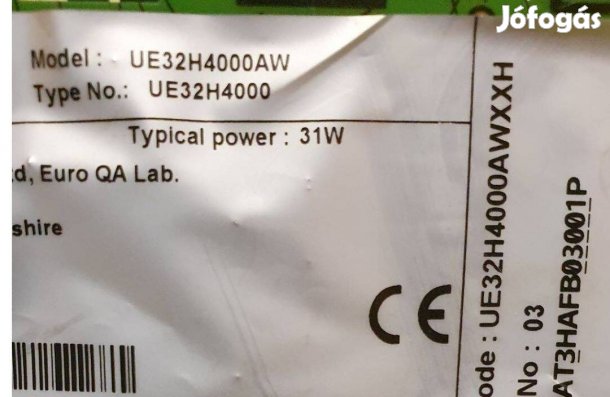 Samsung UE32H4000AW LED tv tápegység BN44-00696A UE32H4000