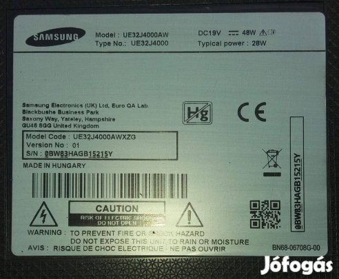 Samsung UE32J4000AW LED tv háttér világítás 2 ledsor 2x5 LED eladó