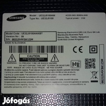 Samsung UE32J5100AW LED LCD tv törött tv háttér világítás