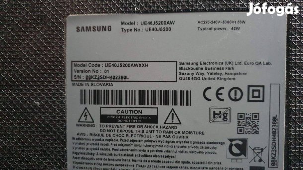 Samsung UE40J5200 LED tv panelek alkatrésznek UE40J5200AW