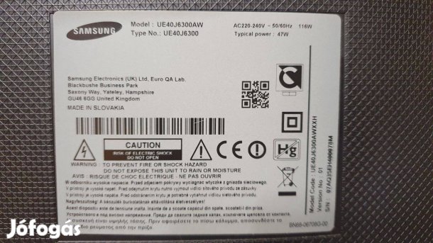 Samsung UE40J6300AW LED tv panelek alkatrésznek eladó UE40J6300