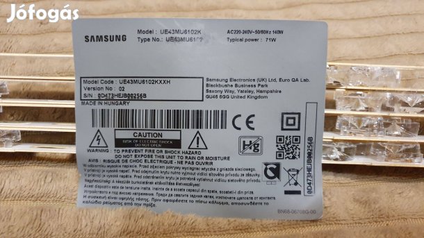 Samsung UE43MU6102K LED garnitúra bontott,hibátlan