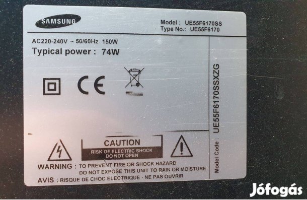 Samsung UE55F6170SS LED tv háttér világítás,panelek elkeltek