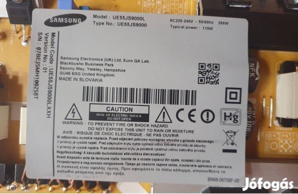 Samsung UE55JS9000L Suhd Tv tápegység BN44-00816A UE55JS9000