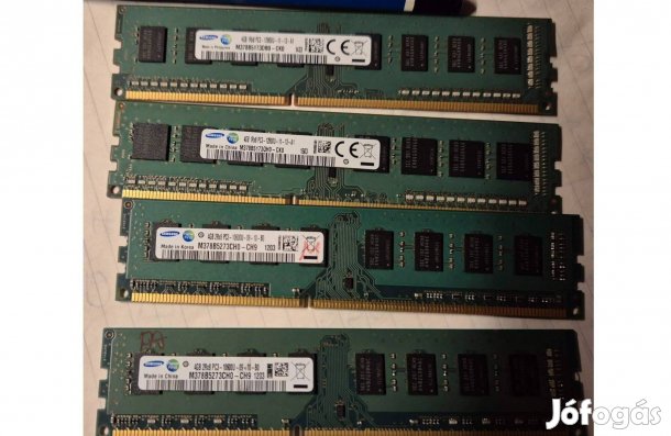 Samsung asztali PC DDR3-1600 memória 4 db eladó
