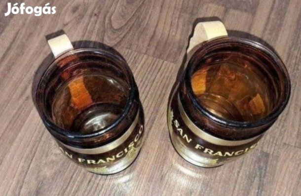 San Francisco feliratú üvegkorsó
