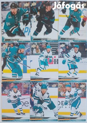 San Jose Sharks NHL kártyák Karlsson Meier Couture Toffoli