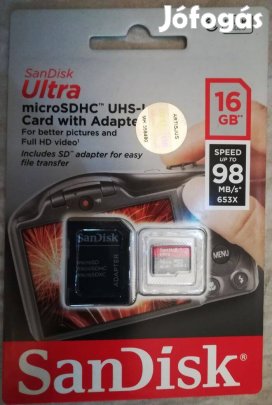 Sandisc microsd 16 GB vadi új gyári csomagolásban