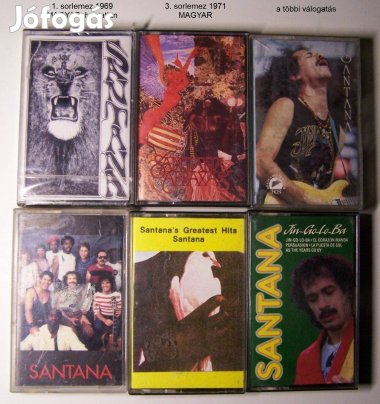 Santana audiokazetta-kollekció (7 db)