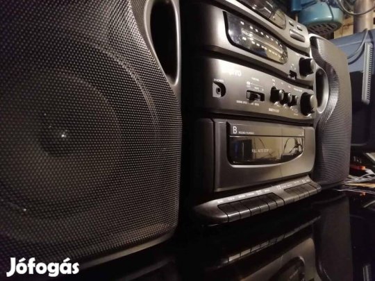 Sanyo MCD-S870 boombox, ghetto blaster, cd, kazetta lejatszo, radio