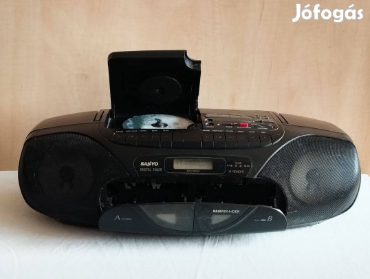 Sanyo MCD-Z77L Boombox duplakazettás rádiós magnó digitális tunerrel