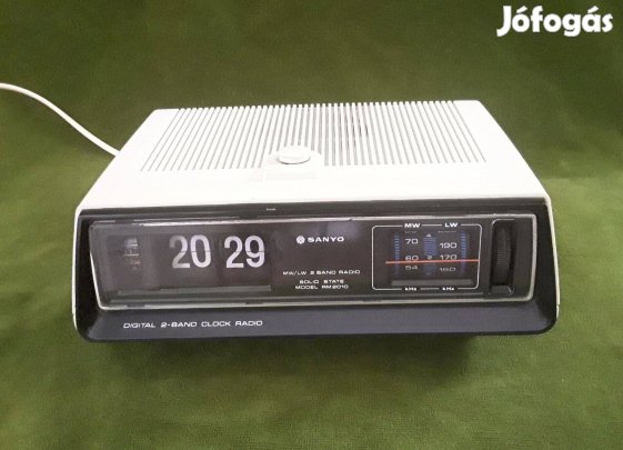 Sanyo ejtőszámlapos, flip clock órás rádió 1984