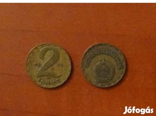 Sárga 2 forint érme 1975