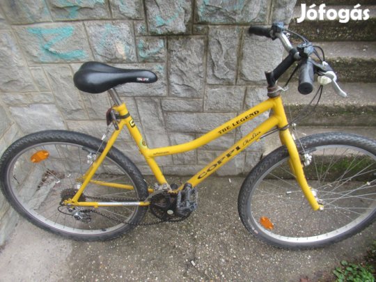 Sárga Coopi italia női 26"-os mountain bike kicsit javítani kell!