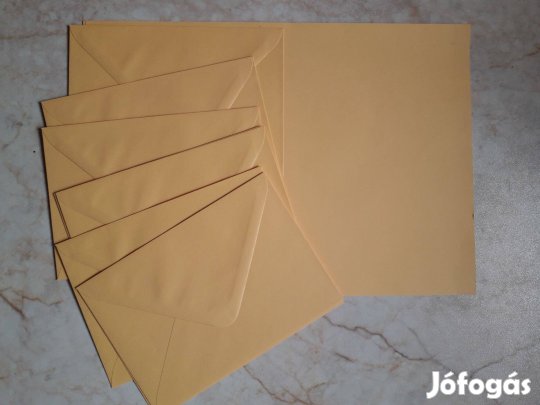Sárga boríték, levélpapír, A4