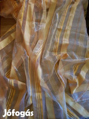 Sárga csíkos függöny 126 x 220 cm