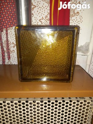 Sárga mintás üvegtégla 25db