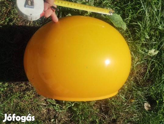 Sárga nagy retro mennyezeti csillár búra