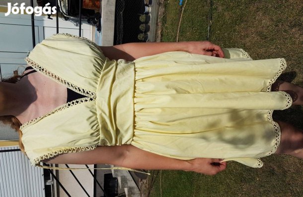 Sárga nyári ruha női ujjatlan S méret