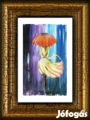 Sárga ruhás lány kép, amatőr alkotótól eladó