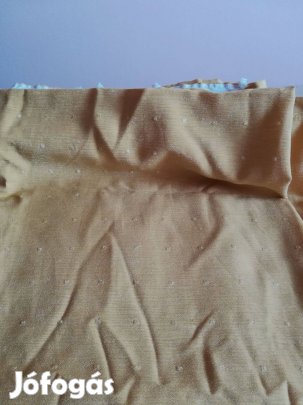 Sárga selyemzsorzstt,anyagú függöny, 135x161 cm!/72